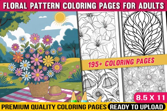 Download Floral Pattern Coloring Pages for Adults - Floral Collection