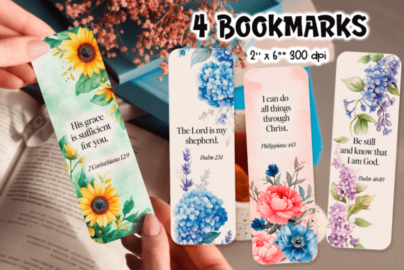 Download Printable Bible Verse Floral Bookmark - Floral Collection