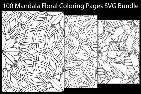 Download Mandala Floral Coloring Pages SVG Bundle - Floral Collection