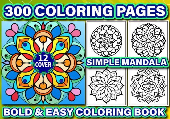 Download Simple Mandala Bold &amp; Easy Coloring Book - Easy coloring book Collection