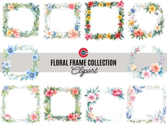 Download Watercolor Floral Frame Collection - Floral Collection