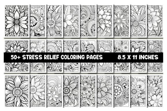 Download 50+ Stress Relief Coloring Pages - Premium Bundle