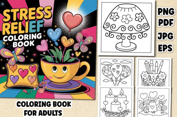 Download Bold &amp; Easy Stress Relief Coloring Book - Premium Resources