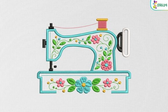 Download Vintage Sewing Machine Floral Blossom - Floral Collection