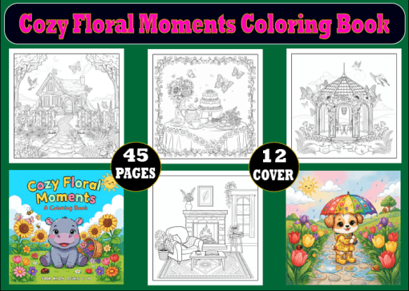 Download 45 Cozy Floral Moments Coloring Pages - Floral Collection