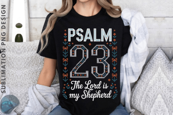 Download Floral Toile Blue Faith Psalm 23 PNG Des - Floral Collection