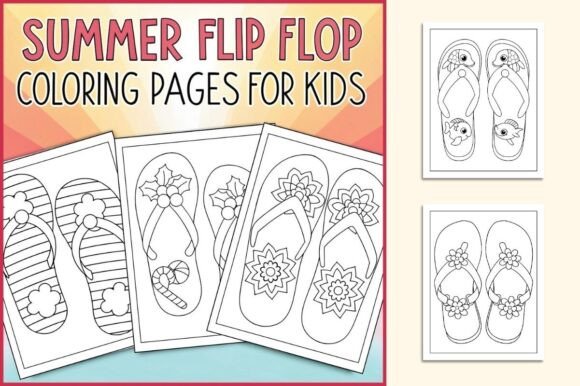 Download Summer Flip Flop Coloring Pages for Kids - Flip flop coloring pages Collection