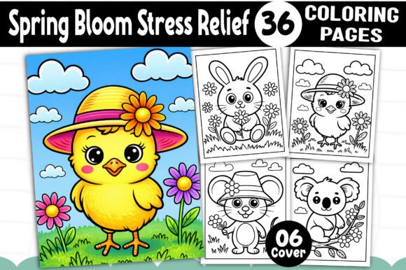Download Spring Bloom Stress Relief Coloring Book - Premium Resources