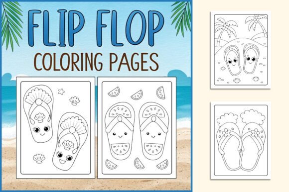 Download Flip Flop Coloring Pages for Kids - Flip flop coloring pages Collection