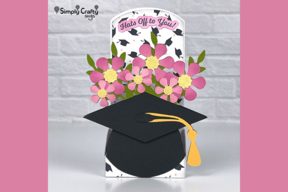 Download Floral Graduation Box Card SVG - Floral Collection